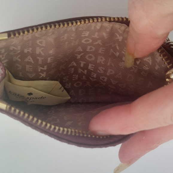 Kate Spade mini Reily Laurel Way glitter deep plum with matching card holder - Picture 12 of 12